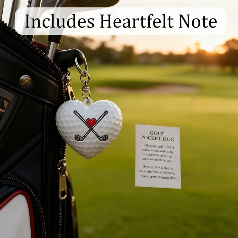 Golfzakknuffel, inspirerend golfcadeau met bemoedigende tekstkaart, klein cadeautje voor golfliefhebbers, motiverende golfbalmarker, attent golfcadeau voor mannen en vrouwen 2026 - $16.99 –P5
