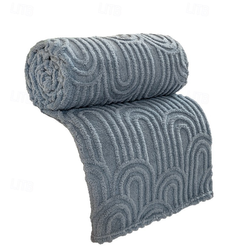 Einfarbige Decke mit römischen Säulen, dicke Taff-Samt-Überwurfdecke für Kinder, warme Winter-Klimaanlagendecke, weiche, gemütliche Nickerchendecke für Bett oder Sofa 2026 - $10.99 –P6