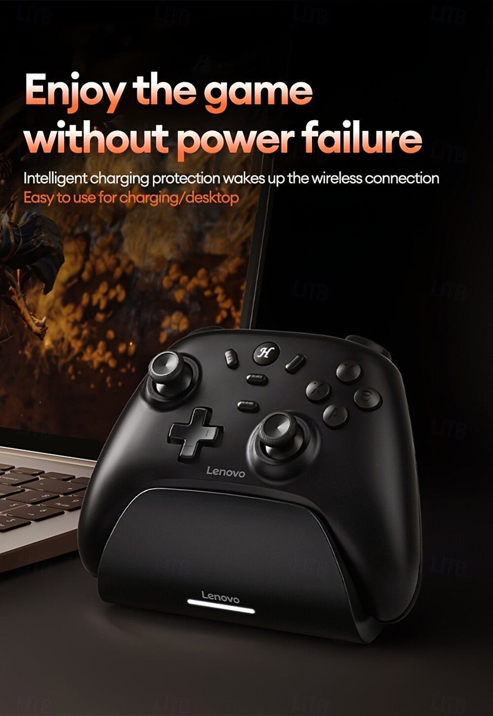 Беспроводной игровой контроллер Lenovo S07 отлично совместим с несколькими платформами, обеспечивает высокоточное управление, портативный, удобный дизайн, стильный внешний вид, подходит для игр на ПК, 2026 - $43.99 –P11