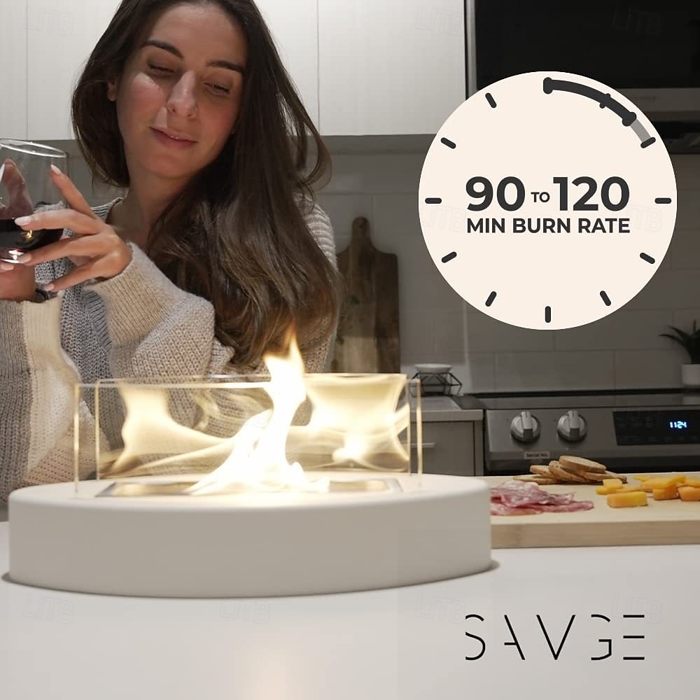 feu de table cheminée de table alcool à friction avec pare-flamme de 2025 ? $75.99 –P7