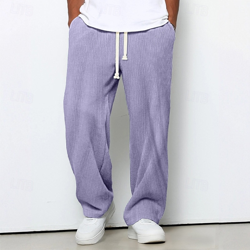 رجالي بنطال واسع الساق بنطلونات بنطلون مضلع السراويل الفضفاضة السراويل رباط مرونة الخصر سهل مخطط رطوبة فتل متنفس مكتمل الطول رياضة في الهواء الطلق فضفاض مناسب للبس اليومي العطلة موضة أسود وردي بلاشيهغ 2025 - $21.99 –P9