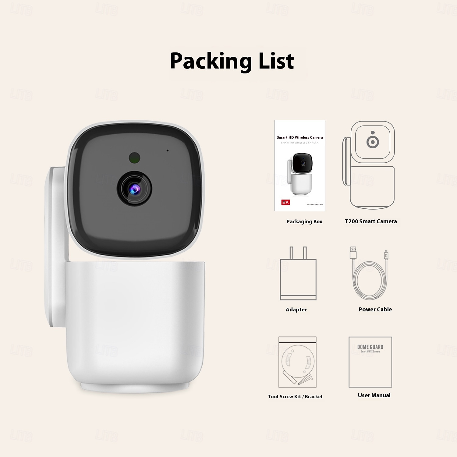 Indoor/Outdoor IP65-Rated 1080p Pan/Tilt/Zoom Wi-Fi Smart Home Security Camera with Color Night Vision 2-Way 2025 - $32.99 –P8