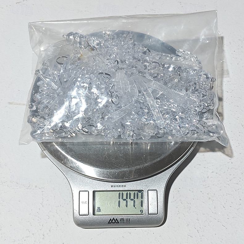 20 ks vánočních křišťálových závěsných ozdob, průhledných akrylových rampouchů a sněhových vloček na vánoční stromeček, vánoční dekorace do domu 2025 - $12.99 –P9