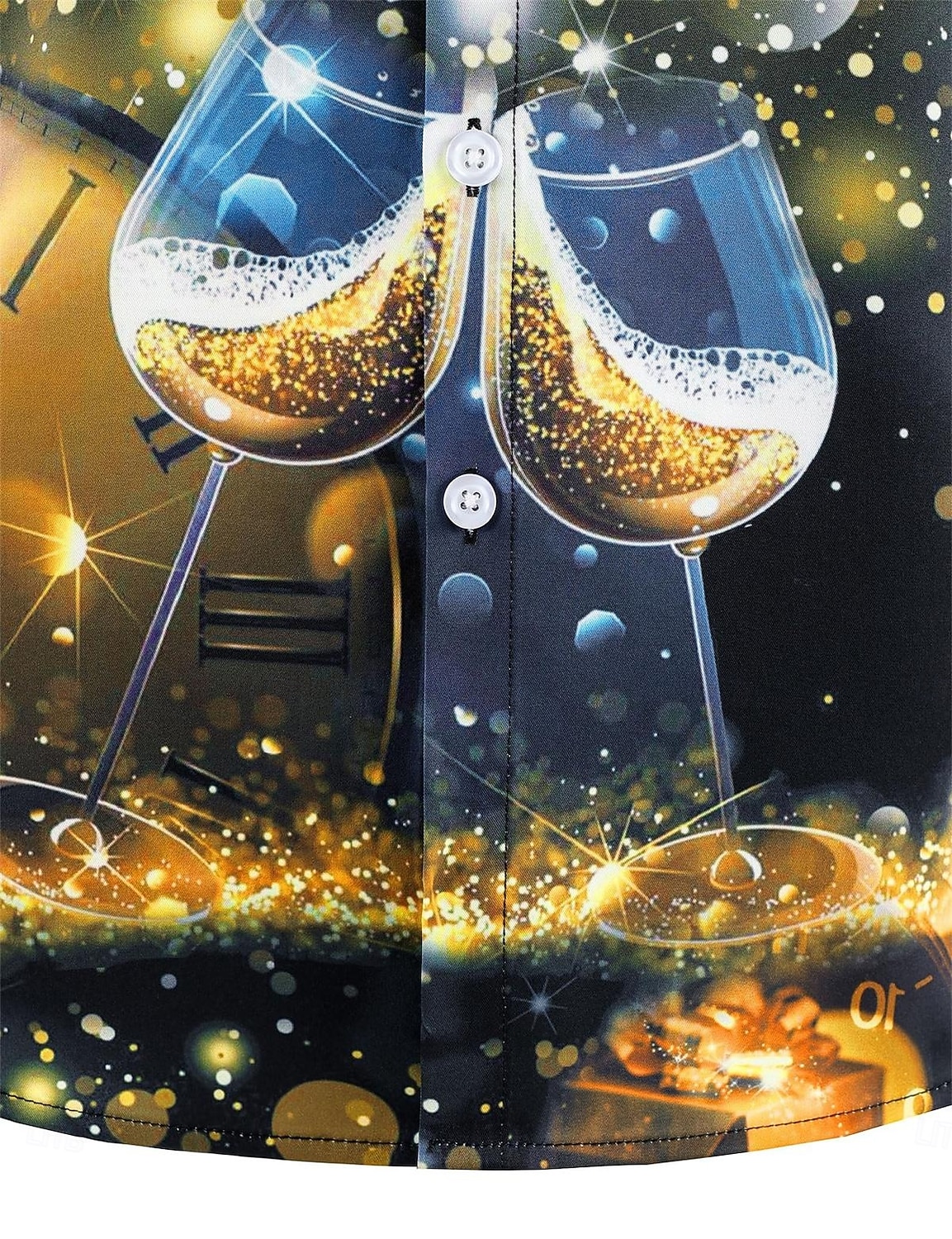 Karácsony Hosszú ujjak Gombos ing Mikulás Grafikus Újdonságok Vicces mert Férfi Felnőttek 3D nyomtatás mert Karácsony Farsang Újév Parti 2025 - $24.99 –P5