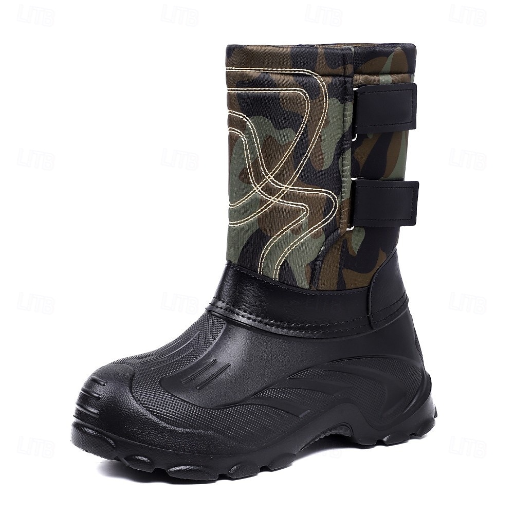 stivali da neve invernali impermeabili e isolanti da uomo con suola antiscivolo, caldi stivali mimetici da esterno per escursioni e sci con tempo freddo del 2026 a $34.99 –P7