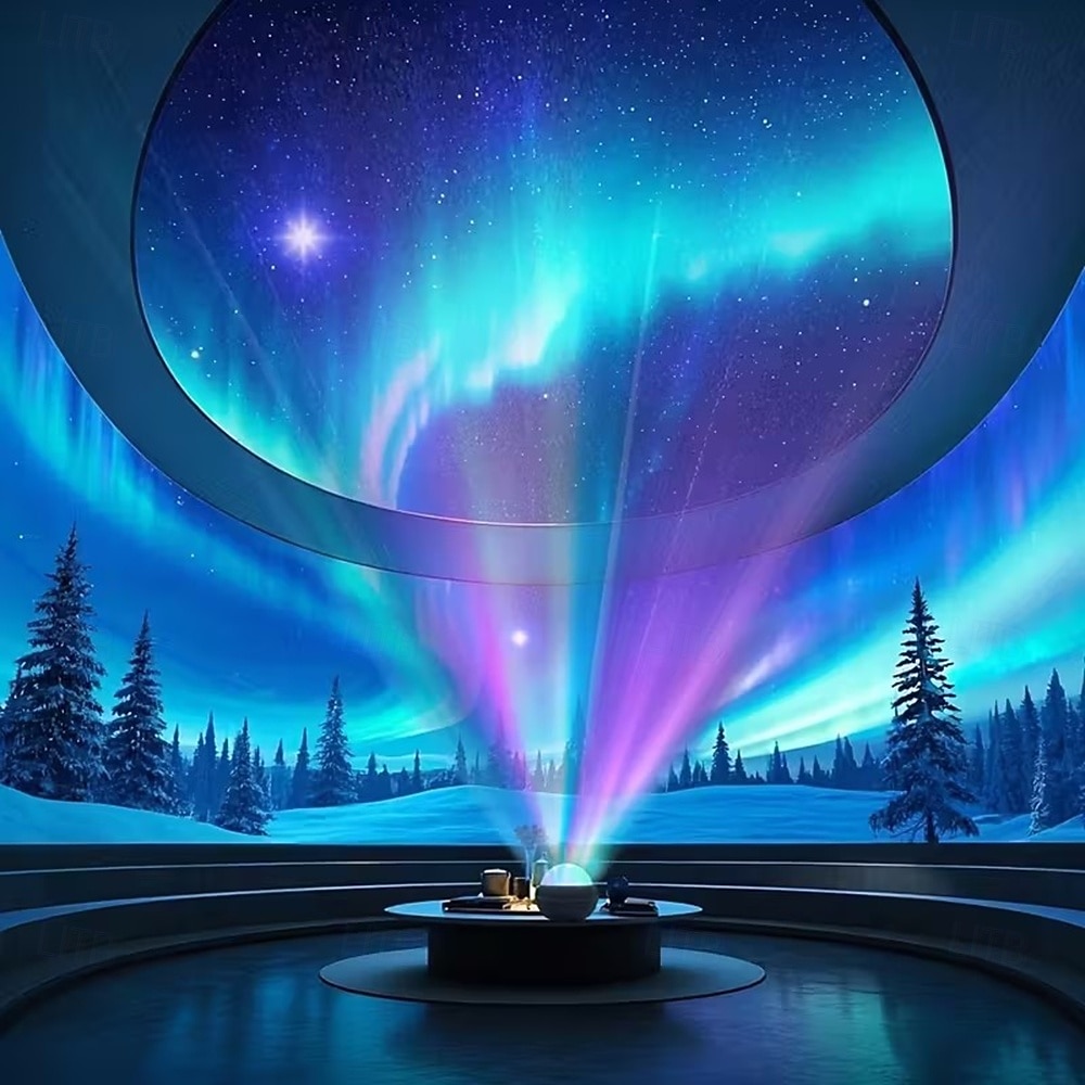 Проектор с изображением северного сияния галактики с 14 световыми эффектами. Светодиодный звездный проектор «2 в 1» с пультом дистанционного управления и подсветкой туманностей. Подходит для 2025 - $16.99 –P1