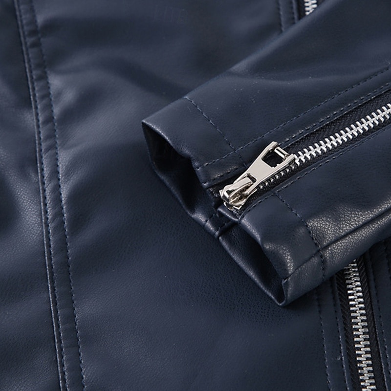 Kinder Jungen Schwarze Lederjacke Jacke Oberbekleidung Einfach Langarm Reißverschluss WASSERDICHT Winddicht Mantel Täglich Mode Lässig Schwarz Frühling Herbst 4-12 Jahre 2026 - $44.99 –P7