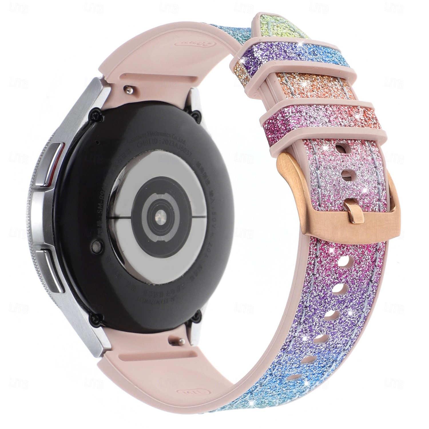 Bracelet de Montre  pour Samsung Galaxy Montre 7/6/5/4 40/44mm, Montre 5 Pro 45mm, Montre 6 Classique 43/47mm, Montre 4 Classique 42/46mm Silicone Remplacement Sangle Paillettes Mignon Réglable de 2026 ? $11.99 –P2