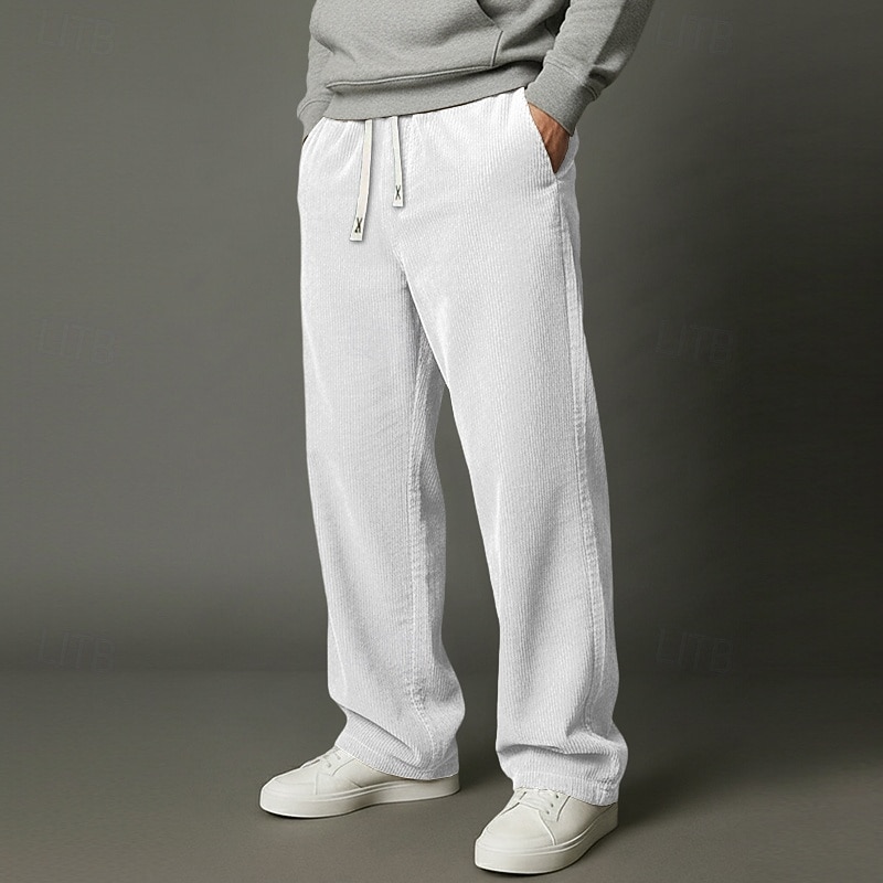 رجالي بنطلونات بنطال واسع الساق بنطلون مضلع السراويل الفضفاضة بنطال رياضي مفتوح من الأسفل رباط مرونة الخصر سهل رطوبة فتل متنفس مكتمل الطول الأماكن المفتوحة رياضة في الهواء الطلق فضفاض 2025 - $21.99 –P2