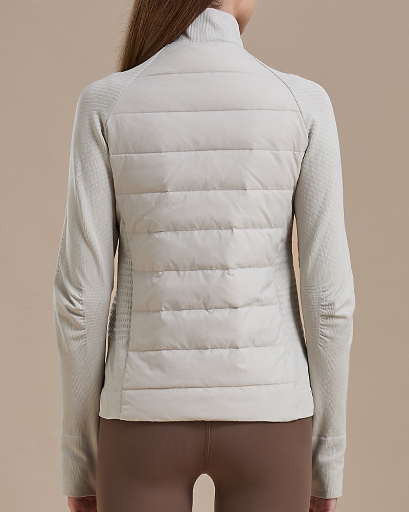 Women's Hiking Jacket Puffer Jacket Thermal Jacket Outdoor Thermal Warm Hiking Outfits Hiking Clothes Winter Autumn / Fall Top Camping / Hiking / Caving Winter Sports Running Solid Color Black White 2026 - $107.99 –P10