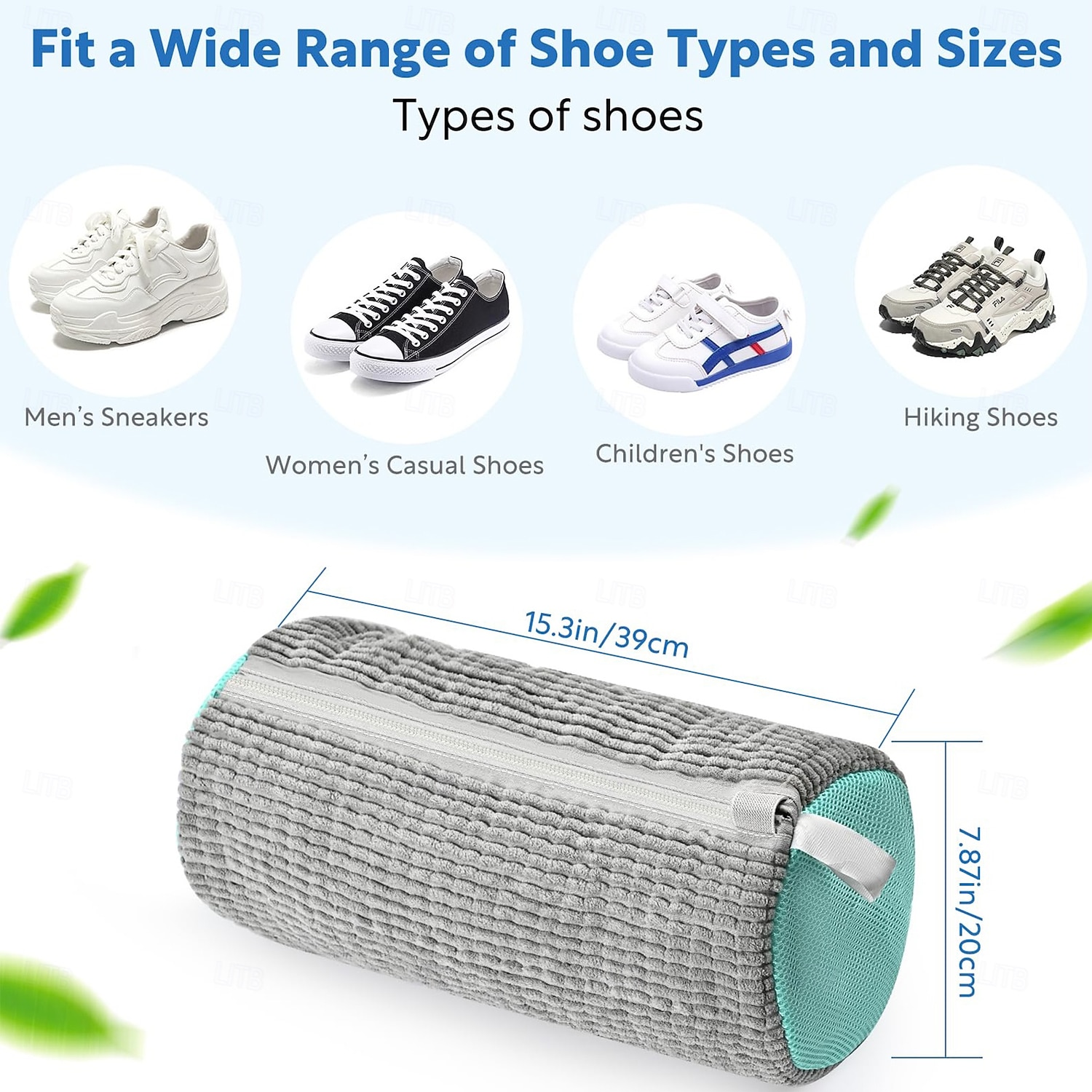 2-pack schoenwaszakken voor wasmachine, schoenreinigingszakken voor alle soorten schoenen, waszak voor wasmachine en droger 2026 - $21.99 –P3