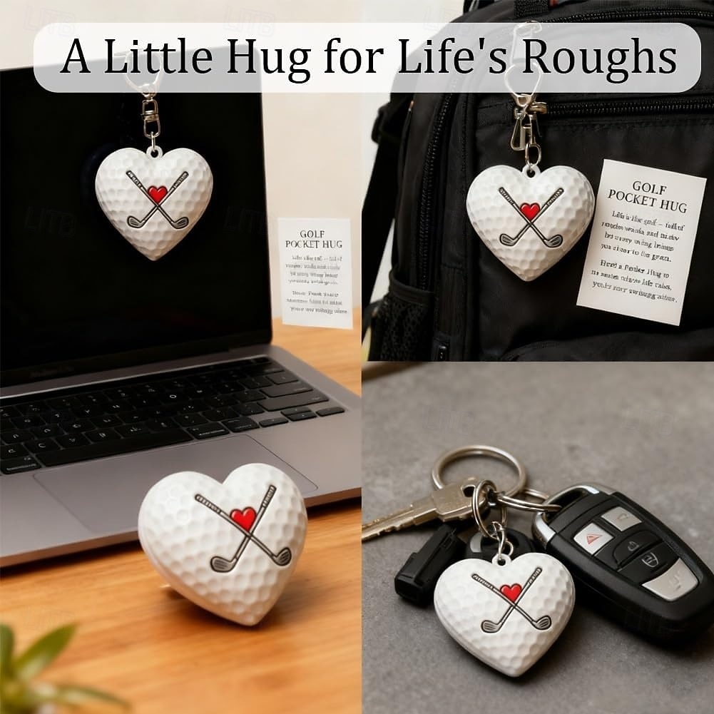 Golfzakknuffel, inspirerend golfcadeau met bemoedigende tekstkaart, klein cadeautje voor golfliefhebbers, motiverende golfbalmarker, attent golfcadeau voor mannen en vrouwen 2026 - $16.99 –P6