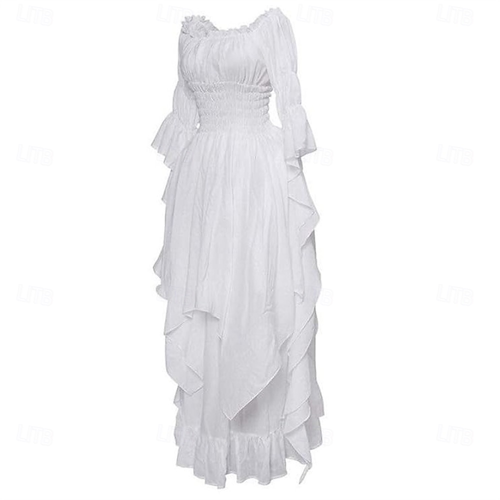 Retro Vintage Medieval Renaissance Dress Masquerade Regency Inspired Dress Viking Outlander Vikings Plus Size Elven Fancy Dress Women's Celtic Pirate Fantasy Masquerade Party / Evening Adults' Dress 2026 - $69.99 –P6