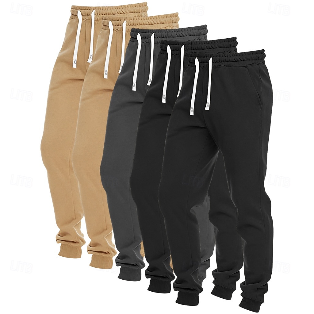 Herre Joggebukser Jogger Bukser Uformelle bukser Snorer Lomme Elastisk midje عادي Komfort Full lengde utendørs Daglig Enkel Klassisk Stil 1 2 2026 - $59.99 –P17