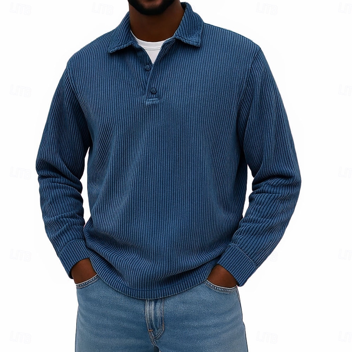 Per uomo Camicia di Velluto a Coste Testurizzato Casuale Sportivo Bavero Manica Lunga Moda Essenziale Tinta unica Bottoni Caldo Autunno & Inverno Vestibilità regolare Nero Blu scuro Blu chiaro Cachi del 2026 a $22.99 –P2