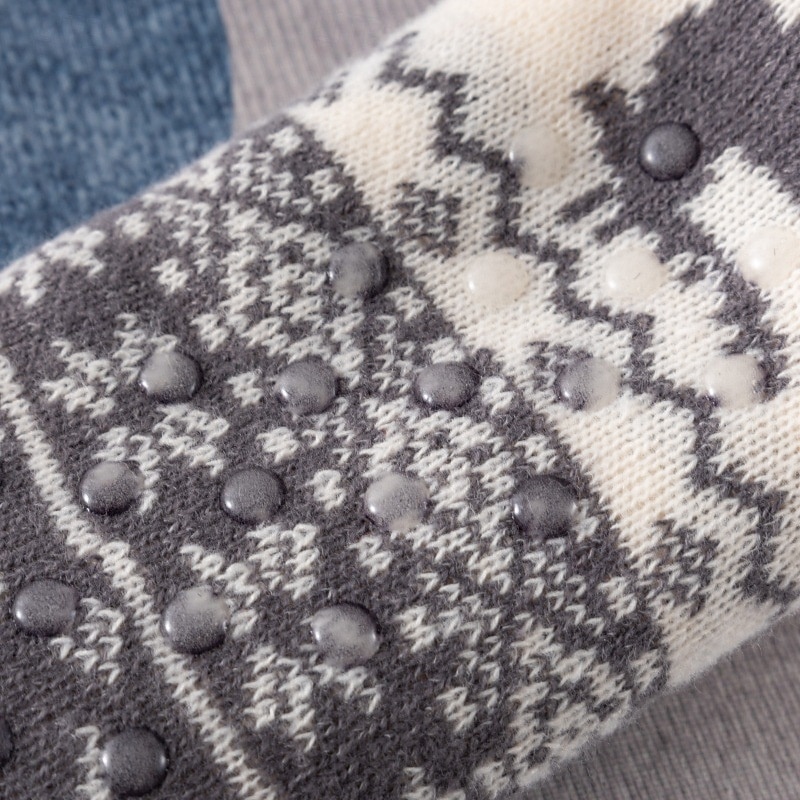 Damskie skarpetki podłogowe z wzorem gwiazdek, grube bawełniane pluszowe kapcie na zimę do domu lub do spania, ciepłe, wygodne, antypoślizgowe skarpetki do noszenia w domu 2026 - $12.99 –P3