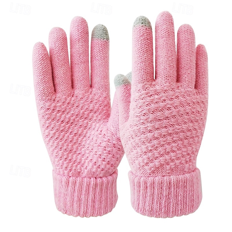 Męskie 1 para Czubki palców Rękawiczki zimowe Dziane rękawiczki Rękawiczki bez palców Moda Nowoczesny Rękawiczki Keep Warm Dzierganie Kolorowy blok Jesień Czarny Biały Żółty Rumiany róż 2026 - $9.49 –P10