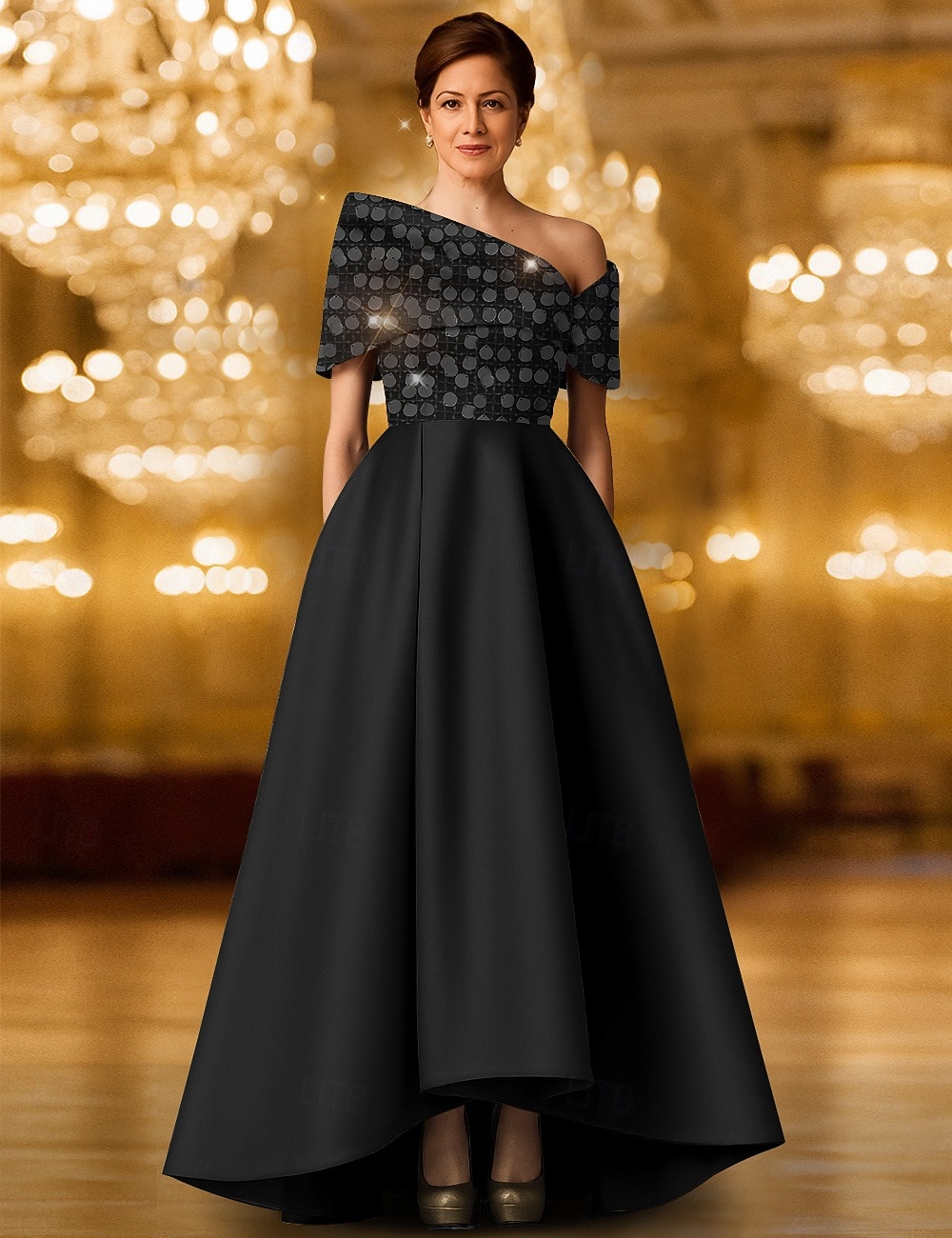 A-Line Floor Length Beaded Eembroidered Formal Dresses Mother of the Bride Dress  Evening Gown Ball