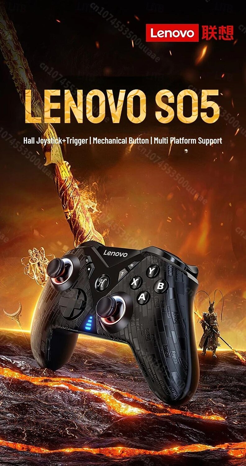 Игровой контроллер Lenovo S05 RGB беспроводной геймпад джойстик с эффектом Холла для Switch/2/OLED/Lite ПК iPhone Android телефонов подарок на День Святого Валентина 2026 - $64.99 –P1