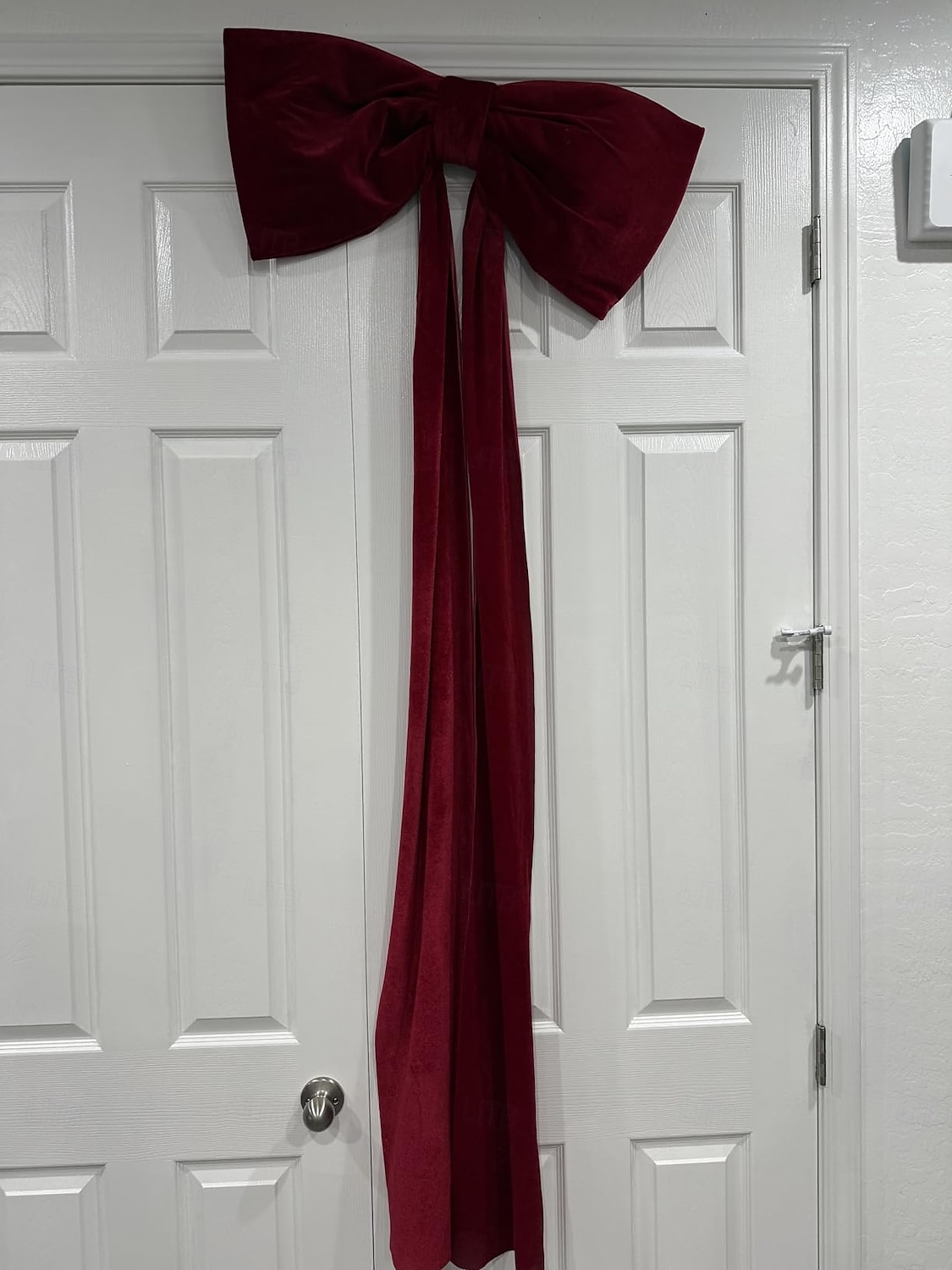 Lazos grandes de 1,8 m para árbol de Navidad, lazo grande de terciopelo rojo y blanco para adorno de árbol, repisa de ventana, repisa de pared, decoración de interiores, hogar, habitación, fiesta, San Valentín, Navidad. 2026 - $39.99 –P8