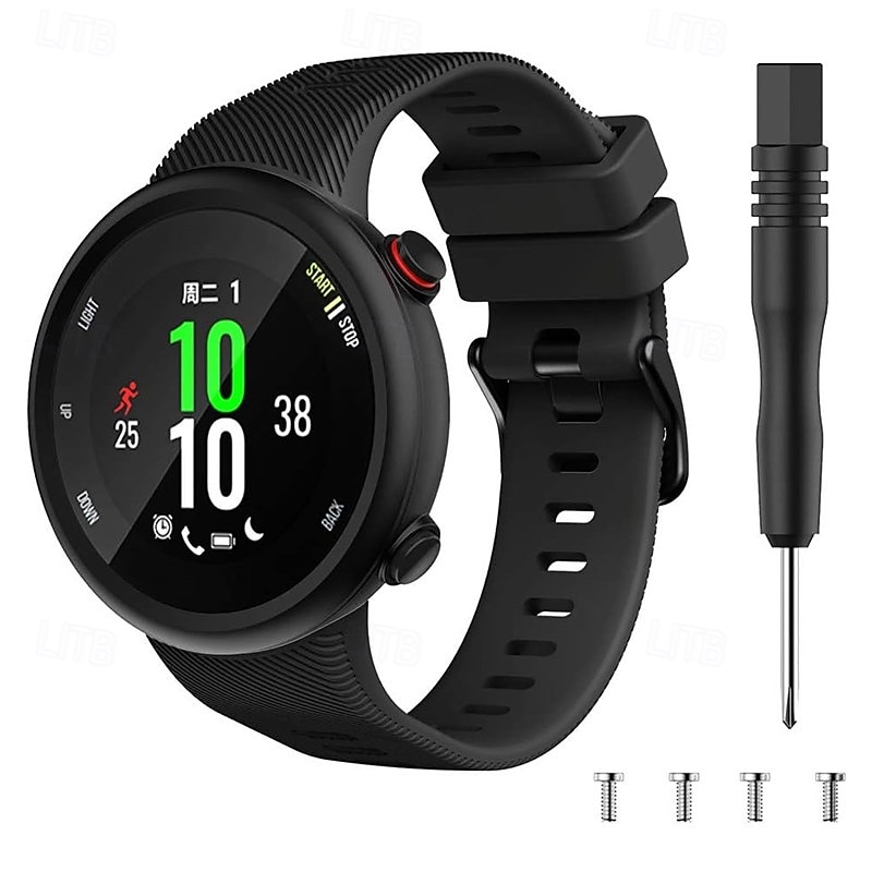 Pásek hodinek pro Garmin Forerunner 45/45s Silikon Výměna, nahrazení Popruh Nastavitelný Sportovní značka Moderní spona Náramek 2026 - $14.99 –P1