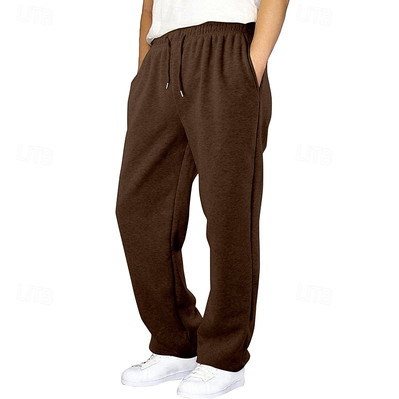 Homme Joggings Jogging à Jambes Larges Pantalons Pantalon de survêtement ouvert en bas Cordon de serrage Taille Élastique Jambe Droite Uni Respirant Longueur complète Sport en Plein Air Occasionnel de 2025 ? $17.99 –P14