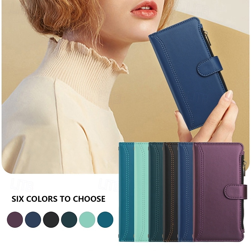 Phone Case For iPhone 17 Pro Max 17 Air 17 16 Pro Max Plus 13 Pro Max Mini Wallet Case Shockproof Retro PU Leather 2026 - $18.99 –P7