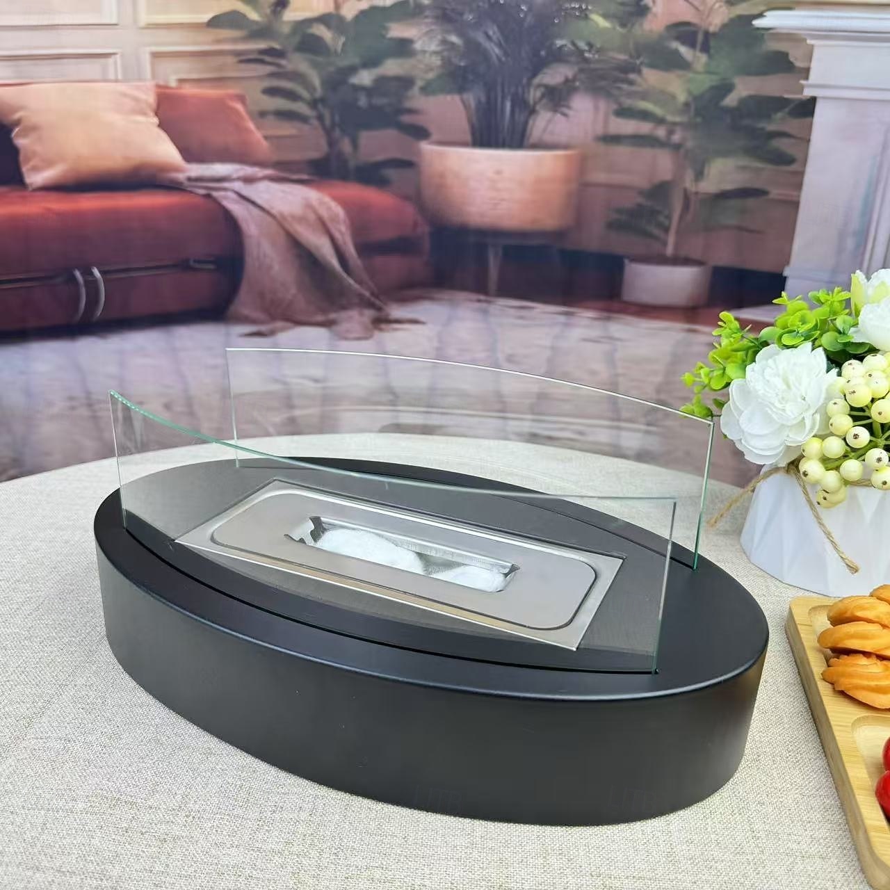 feu de table cheminée de table alcool à friction avec pare-flamme de 2025 ? $75.99 –P19