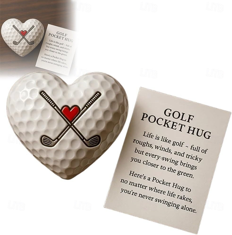 Golfzakknuffel, inspirerend golfcadeau met bemoedigende tekstkaart, klein cadeautje voor golfliefhebbers, motiverende golfbalmarker, attent golfcadeau voor mannen en vrouwen 2026 - $16.99 –P2