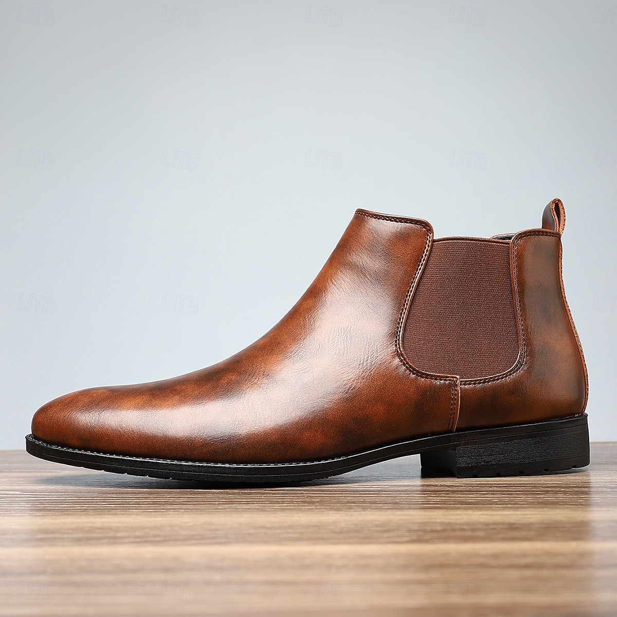 Black Faux Leather Men's Chelsea Boots with Smooth Finish – Elegant and Easy-to-Wear Footwear for Office and Evening Wear 2026 - $46.99 –P7