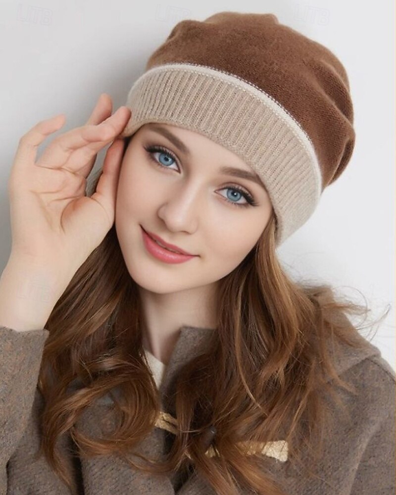 Per donna Cappello a cuffia Caldo cappello invernale Quotidiano Ferie Patchwork A maglia Semplice Casual Caldo Confortevole 1 Pezzo del 2026 a $21.99 –P3