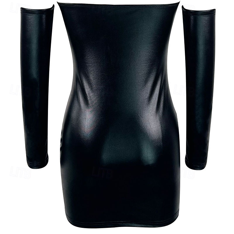 Per donna Mini Abito Abito da Cocktail Tubino Moda Moderno Festa serale Feste Occasione speciale Vestibilità regolare Semplice Mezza Manica Senza Spalline Nero Primavera Autunno Inverno del 2026 a $25.99 –P5