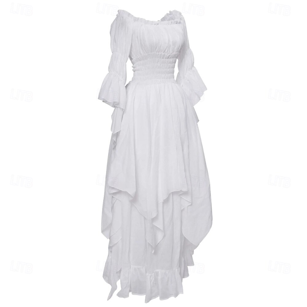 Retro Vintage Medieval Renaissance Dress Masquerade Regency Inspired Dress Viking Outlander Vikings Plus Size Elven Fancy Dress Women's Celtic Pirate Fantasy Masquerade Party / Evening Adults' Dress 2026 - $69.99 –P7