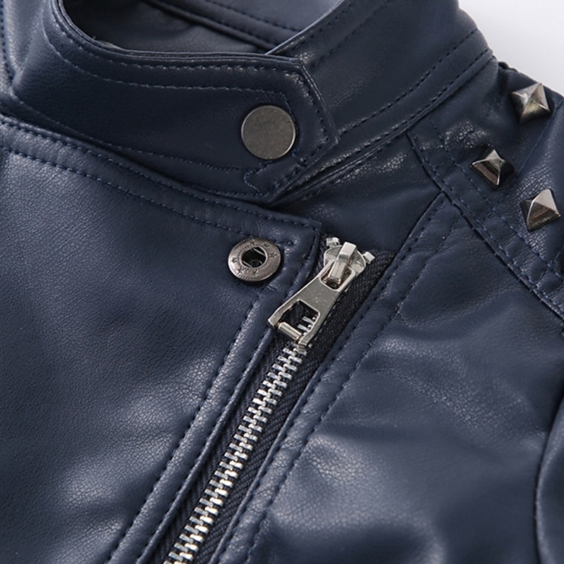 Kinder Jungen Schwarze Lederjacke Jacke Oberbekleidung Einfach Langarm Reißverschluss WASSERDICHT Winddicht Mantel Täglich Mode Lässig Schwarz Frühling Herbst 4-12 Jahre 2026 - $44.99 –P5