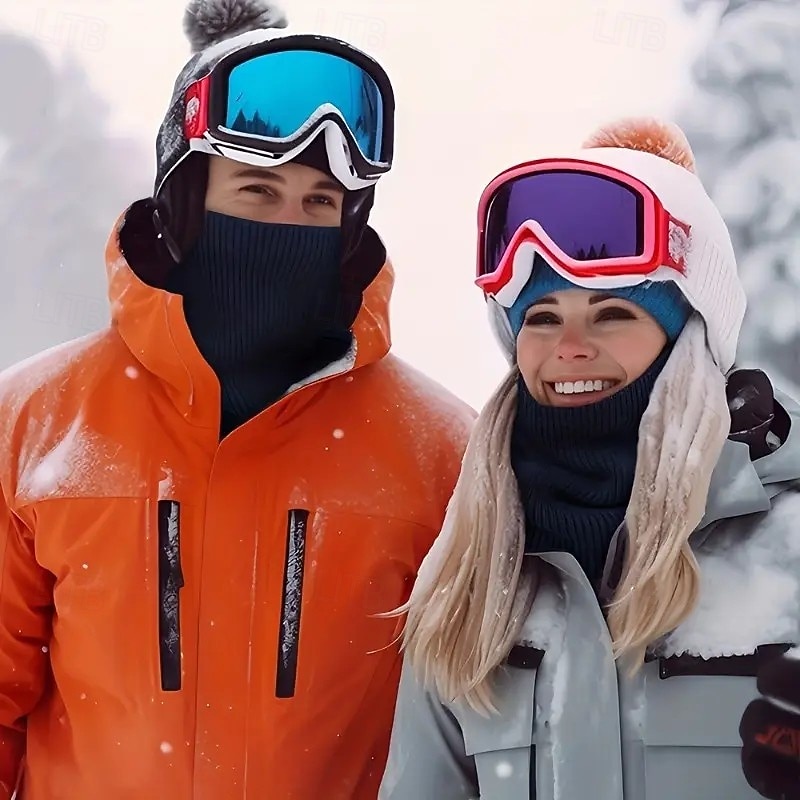 Scaldacollo elasticizzato in maglia - elegante sciarpa in poliestere tinta unita con fodera in velluto per uomo &donne - calde &accogliente, perfetto per le attività all'aperto - 80% poliestere &20% del 2025 a $7.99 –P2