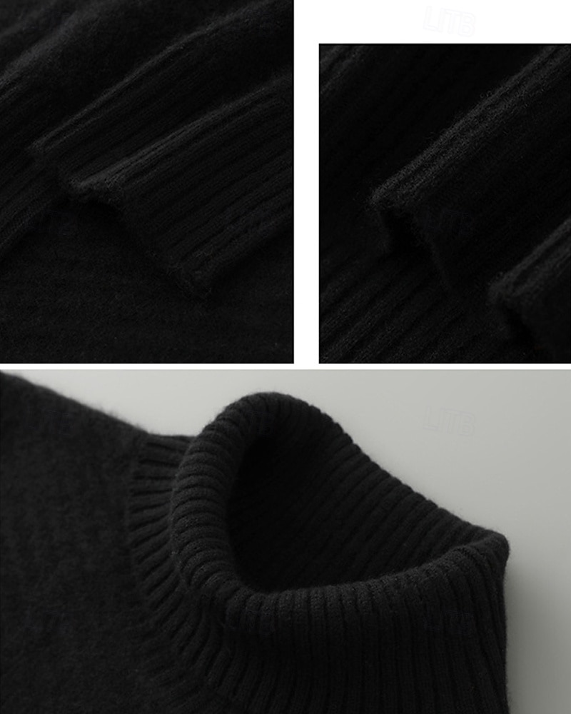 Hochwertiger Herren-Rollkragenpullover aus reiner Wolle und Kaschmir, klassischer Strickpullover, weich, warm und atmungsaktiv 2026 - $174.99 –P11