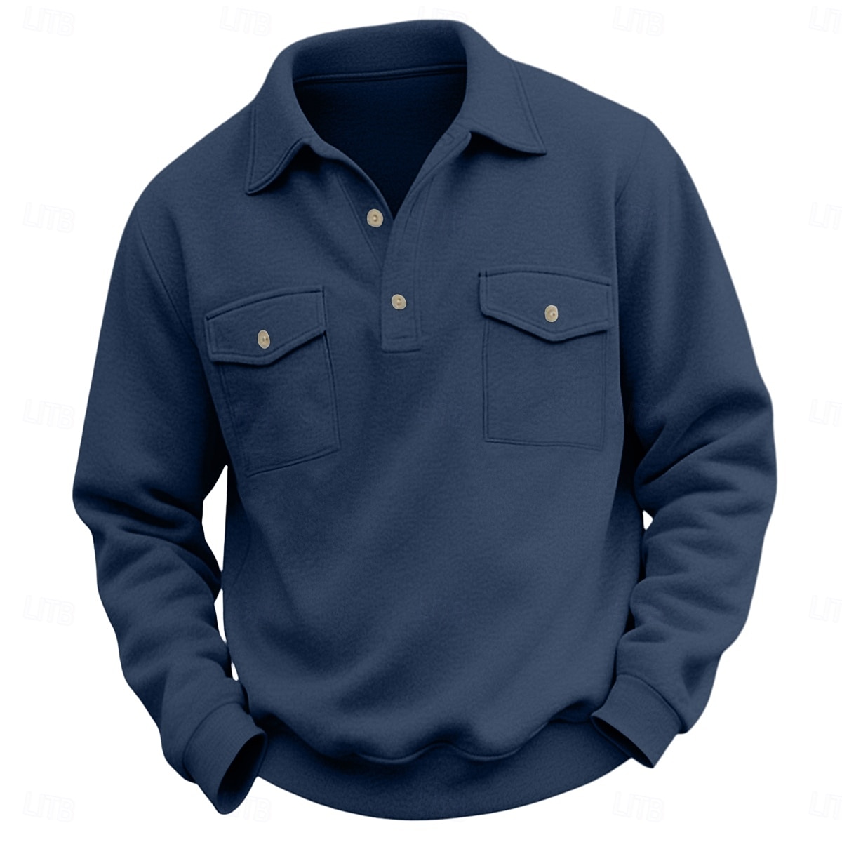 Per uomo Maglia Nero Verde militare Blu marino Grigio chiaro Grigio scuro Bavero Semplice Tasca Sport & Outdoor Quotidiano Ferie Streetwear Essenziale Casual Primavera & Autunno Tutte le stagioni del 2026 a $15.99 –P7