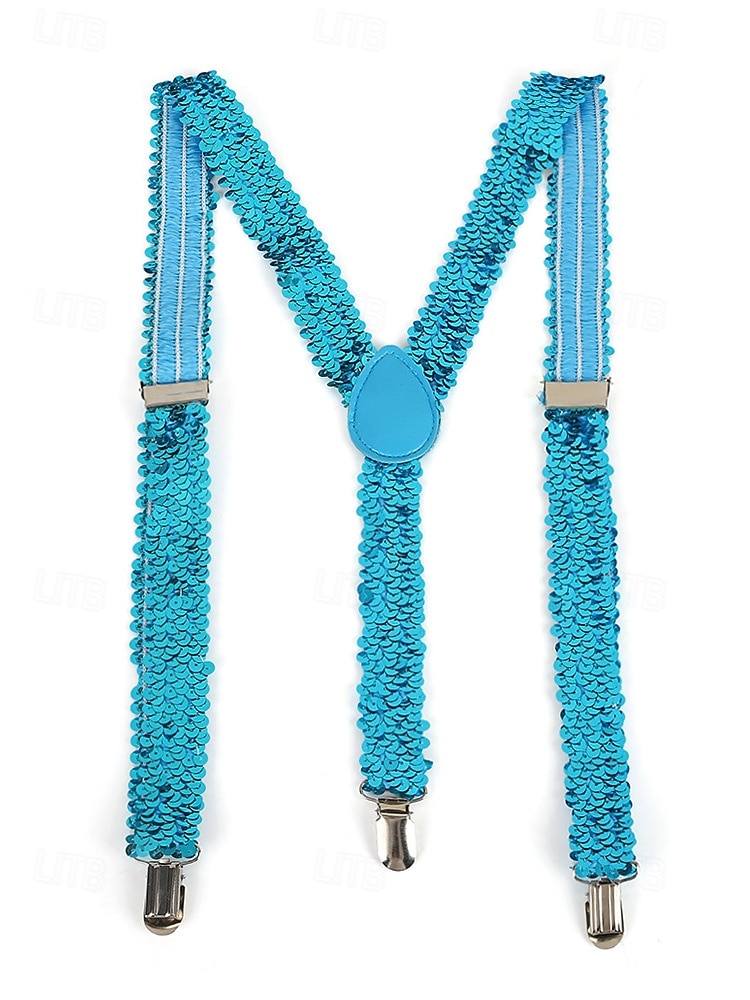 Men's Christmas Sequin Suspenders – Polyester Material, Festive Sparkling Design, Available in Multiple Colors, Perfect for Holiday Parties and Christmas Events 2026 - $14.99 –P5