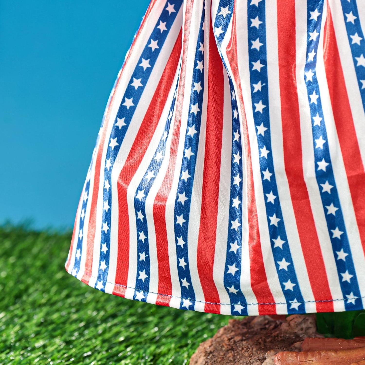 2 stk. patriotiske verandagåseantrekk sementgåskostyme 4. juli-stil gåsantrekk inkludert sløyfe og hatt til hagedekorasjon fest uteplass julegave 2026 - $19.99 –P15