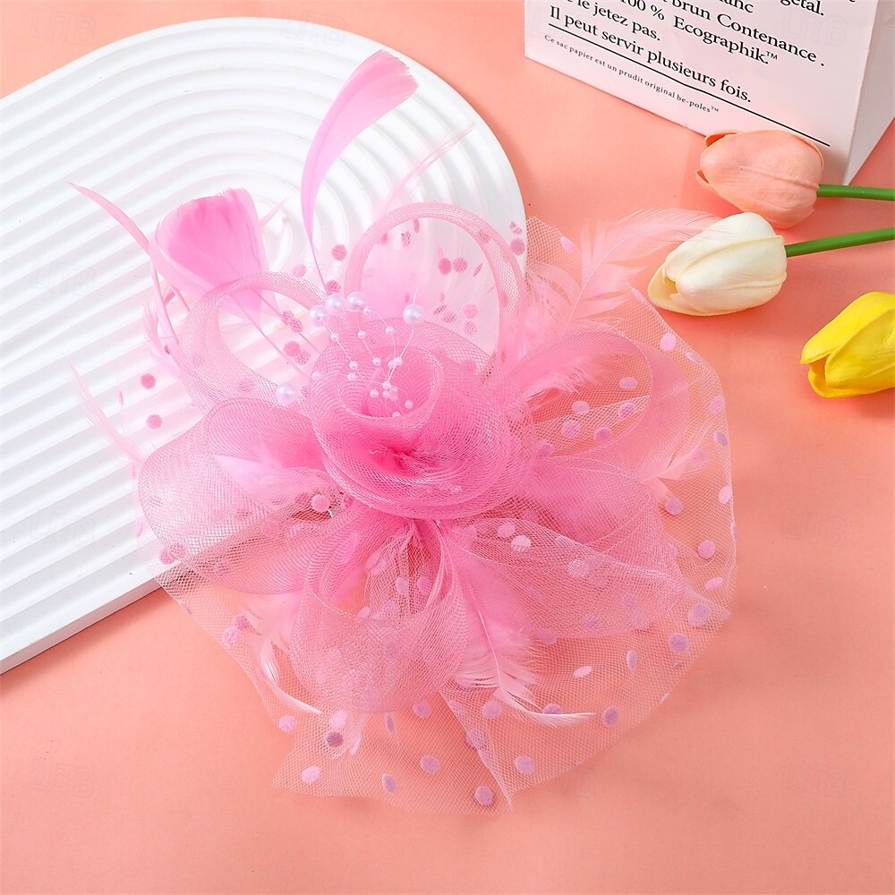 fascinators Tyll Fedora Bryllup Te Fest Hesteløp cocktail Elegant Årgang Enkel Med Fjær Hodeplagg Hodeplagg 2026 - $17.49 –P9