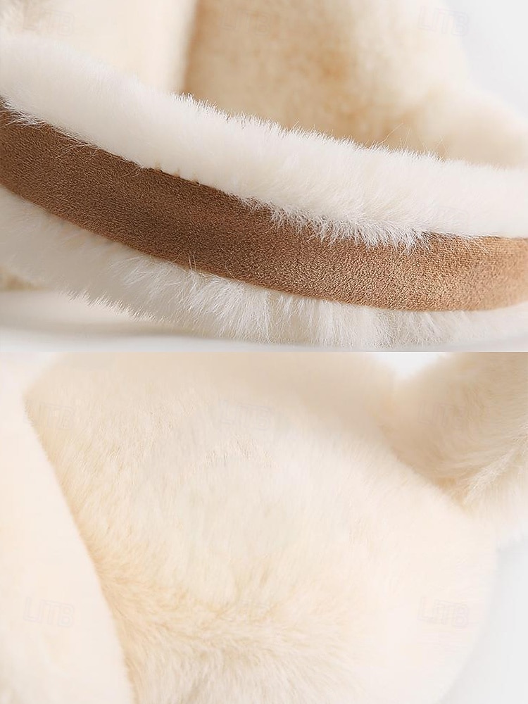 Cache-oreilles de Noël en fausse fourrure pour femme, design pliable, bandeau multi-matières pour l'hiver, accessoire confortable et élégant pour le temps froid de 2026 ? $9.99 –P9