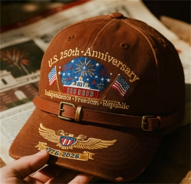 Férfi Egyesült Államok 250. évfordulós kalapja Baseball sapka Szalmakalap Kamionos kalap Medence Fekete Poliészter Nyomtatott Hazafias Divat Alkalmi Utca Napi Amerikai amerikai zászló Állíthat 2026 - $13.49 –P4