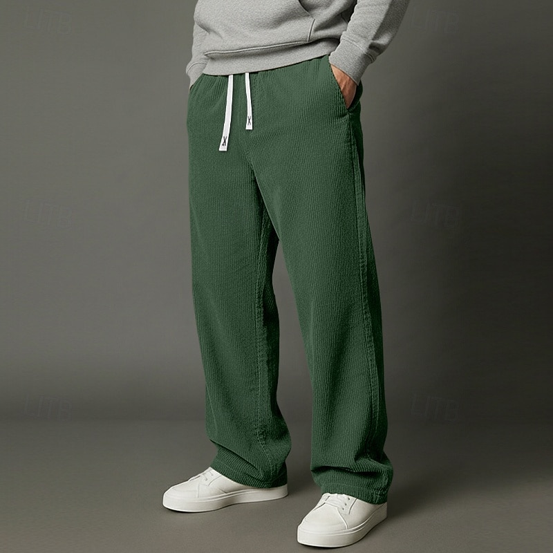 رجالي بنطلونات بنطال واسع الساق بنطلون مضلع السراويل الفضفاضة بنطال رياضي مفتوح من الأسفل رباط مرونة الخصر سهل رطوبة فتل متنفس مكتمل الطول الأماكن المفتوحة رياضة في الهواء الطلق فضفاض 2025 - $21.99 –P3