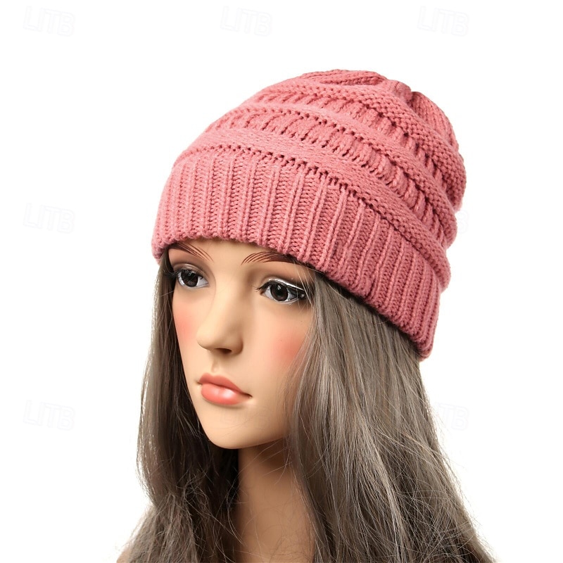 Damen Hut Wintermützen Warm Outdoor Ferien Gestrickt Einfarbig 2026 - $17.99 –P4