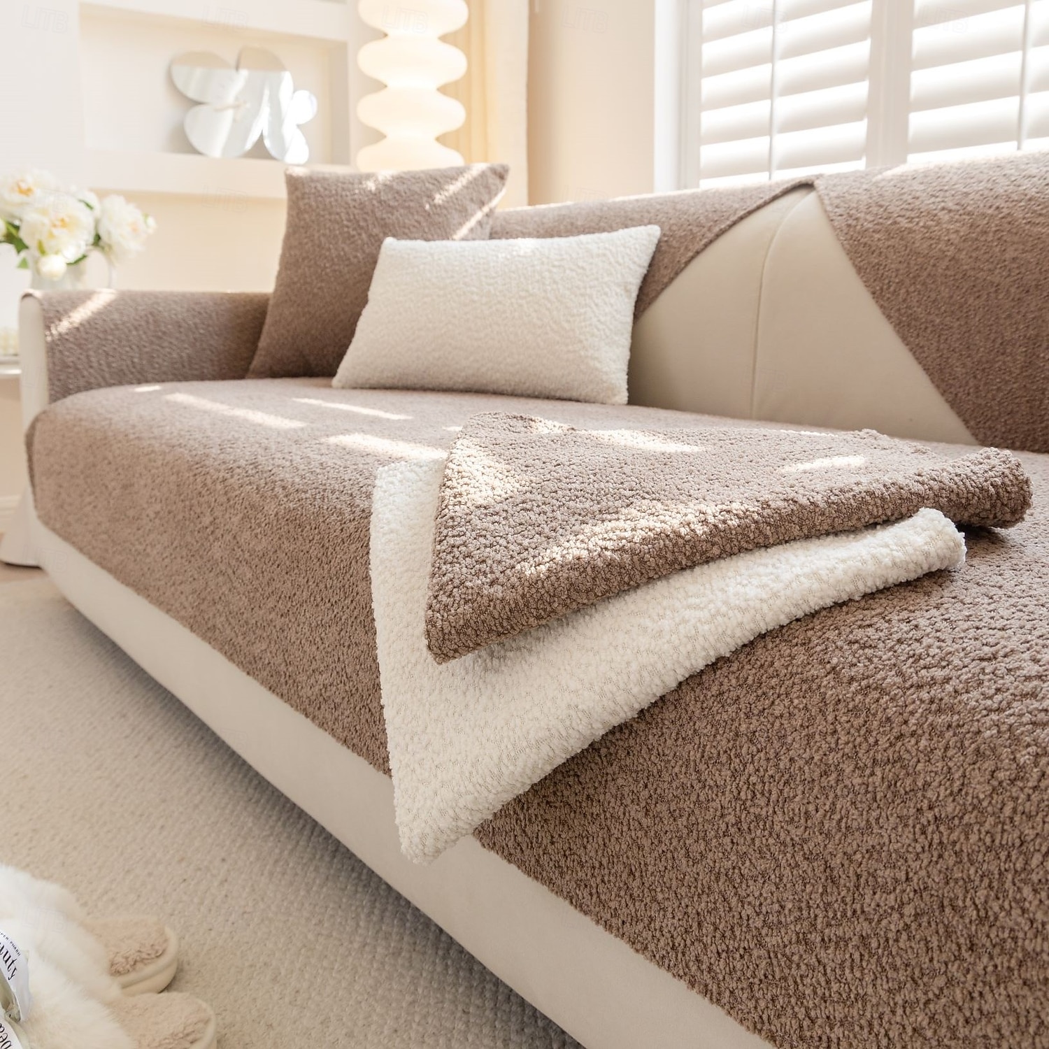 Funda de sofá para sofás en forma de L de 1, 2 o 3 plazas, apta para mascotas, acolchada, antideslizante, lavable, suave y duradera para sala de estar. 2026 - $53.99 –P12