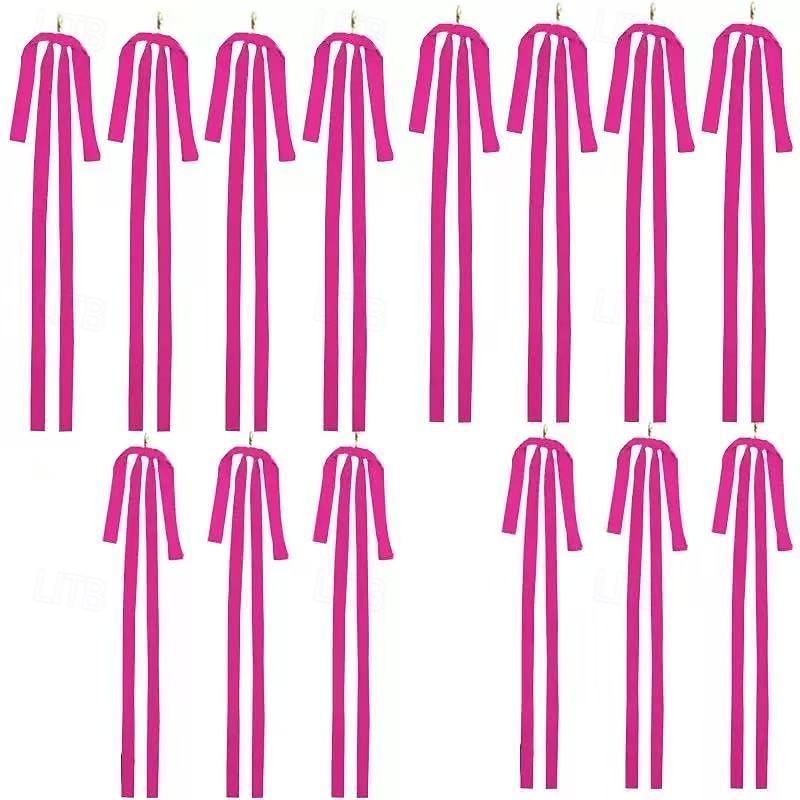 6 stk. store fløyelssløyfer til julepynt – elegant hengende julepynt med gullring til juletre, krans og girlander – ingen strøm nødvendig, enkel å henge opp, perfekt til feriehuset, festen eller 2025 - $15.49 –P4