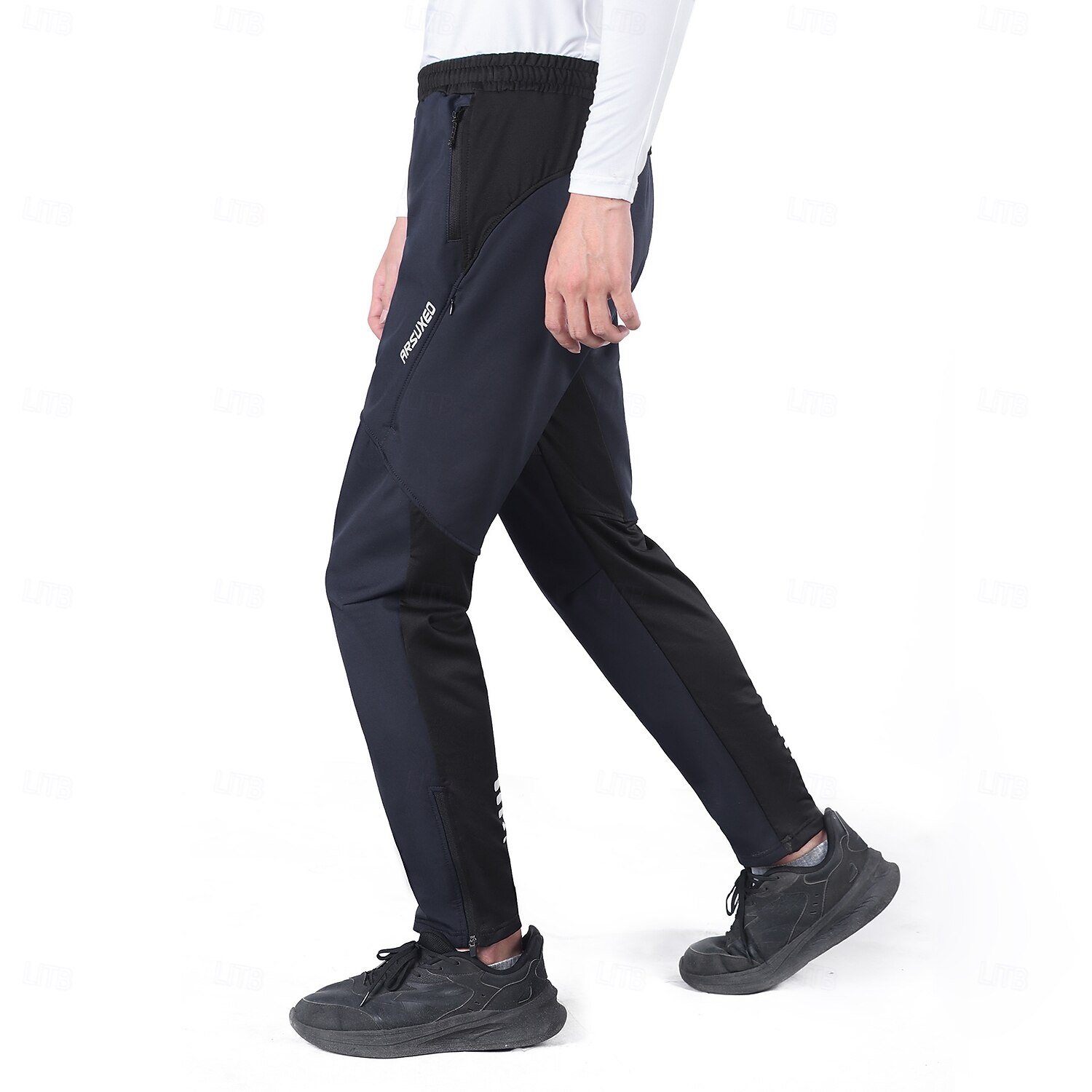Arsuxeo Herren Fahrradhose Fahrradhosen Fahhrad Hosen Unterteile Formpassend Winter Mountainbike MTB Straßenradsport Sport Winddicht Warm Reflektierende Besätze / Fluoreszenz Elastisch Schwarz 2026 - $47.99 –P14