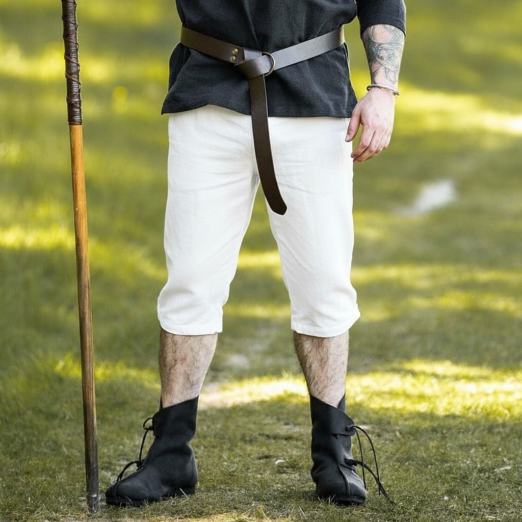 Rétro Vintage Médiéval 17ème siècle Bal Masqué Pantalons de pirate Viking Couleur Unie Déguisement Homme Pirate Fantaisie Mascarade Fête / Soirée Adulte Pantalon de 2026 ? $32.99 –P6