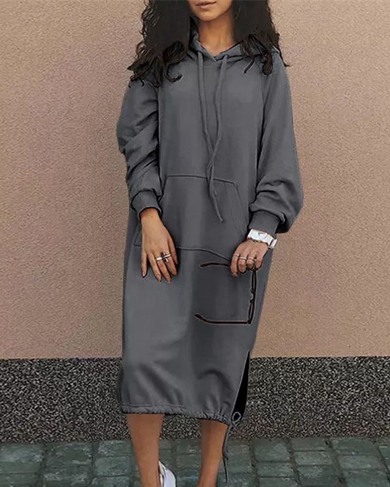 Жен. длинное платье платье макси Платье с капюшоном Повседневное платье Зимнее платье Элегантный стиль Мода Современное Повседневные на открытом воздухе Зимнее платье Свободное облегание 2026 - $25.99 –P5