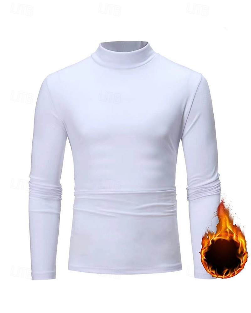 Bărbați Mată Topuri pulover Top din fleece cu strat de bază Lenjerie Termică Toamna iarna Manșon Lung Îmbrăcăminte Atletică Cald Sală de fitness Drumeție Alergat A face exerciţii fizice Yoga Negru 2026 - $40.99 –P5
